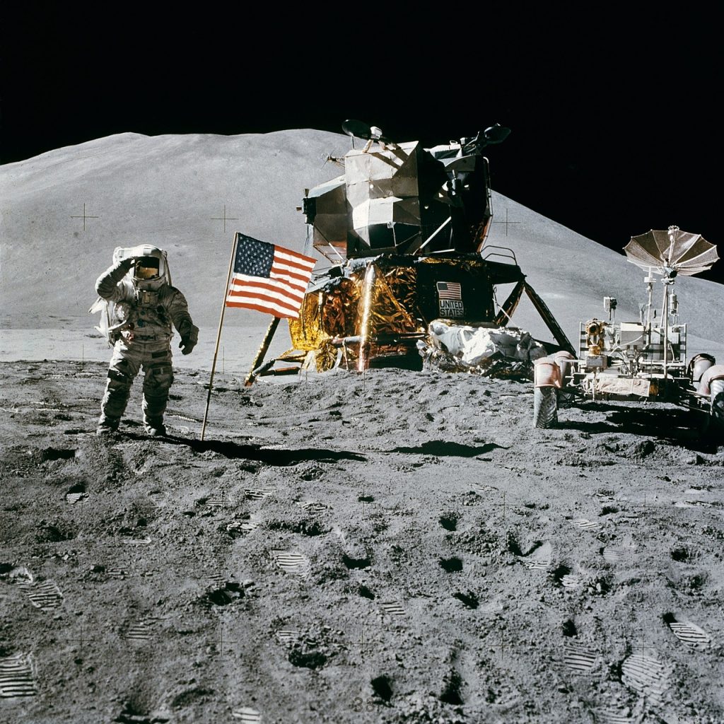 Astronauts on the moon